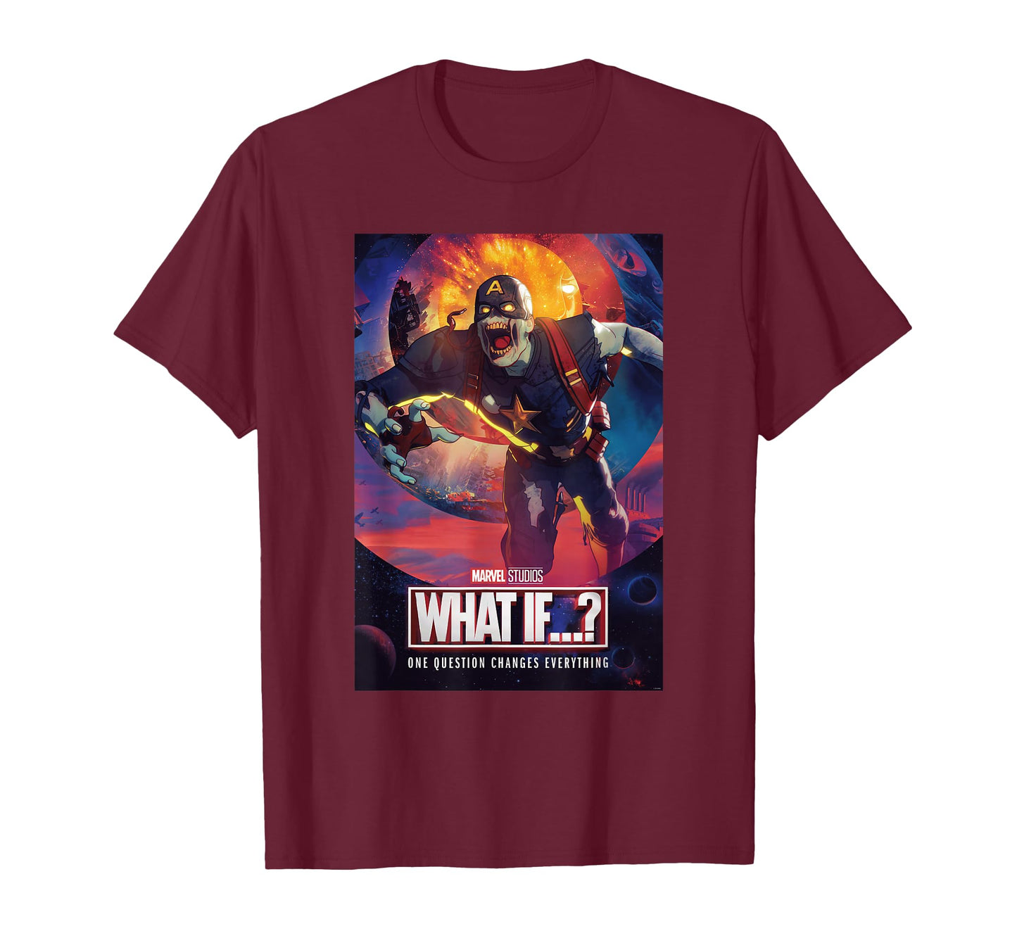 Marvel What IF...? Zombie Captain America Comic Cover T-Shirt