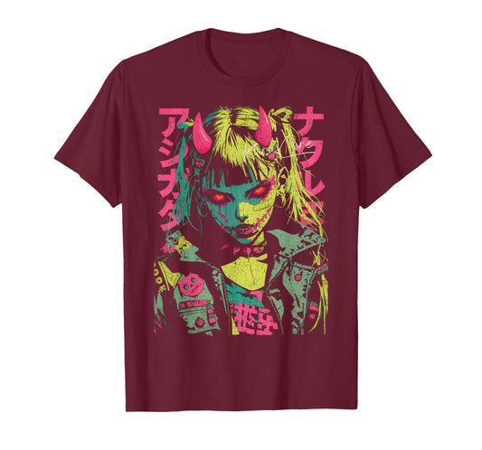 Japanese Streetwear Cyberpunk Y2K Retro Techwear Manga Anime T-Shirt