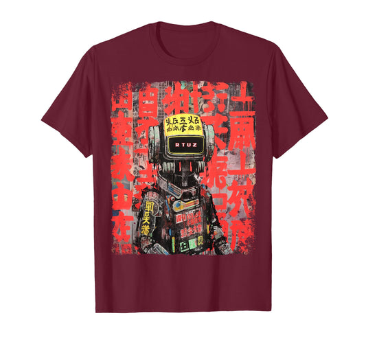 Hip Hop Y2K Vintage Hipster Edgy Urban Streetwear Robot T-Shirt