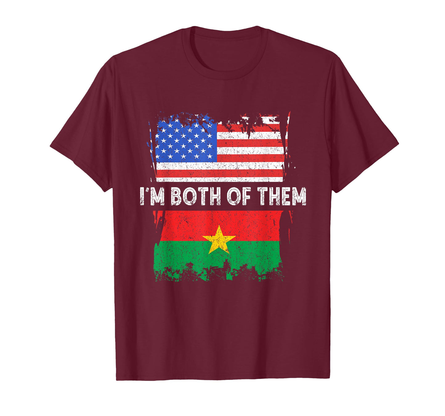Burkina Faso America I'm Both Of Them Burkina Fasoan Pride T-Shirt