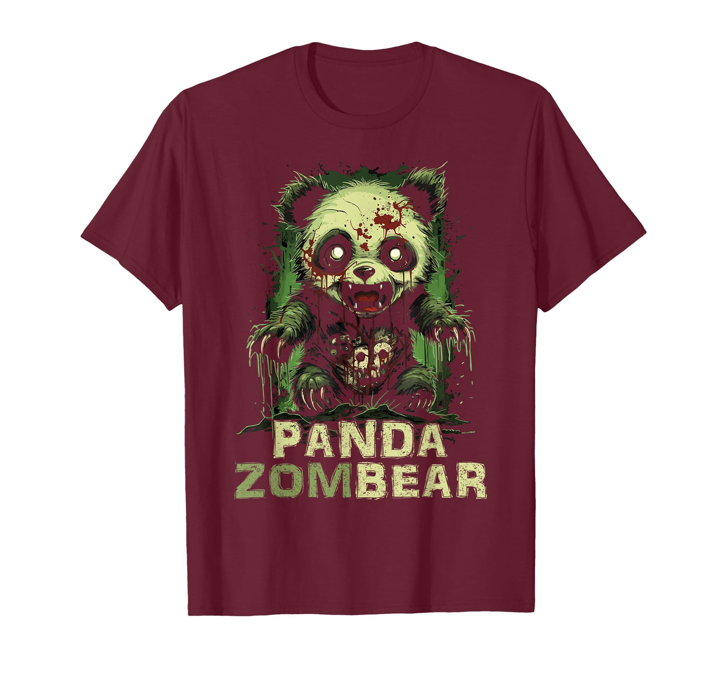 Panda Bear Zombie Halloween Tshirt For Kids Women Men Funny T-Shirt