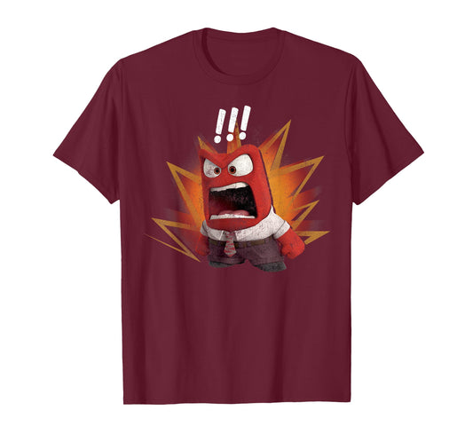 Disney Pixar Inside Out Anger Yell Colorful T-Shirt T-Shirt