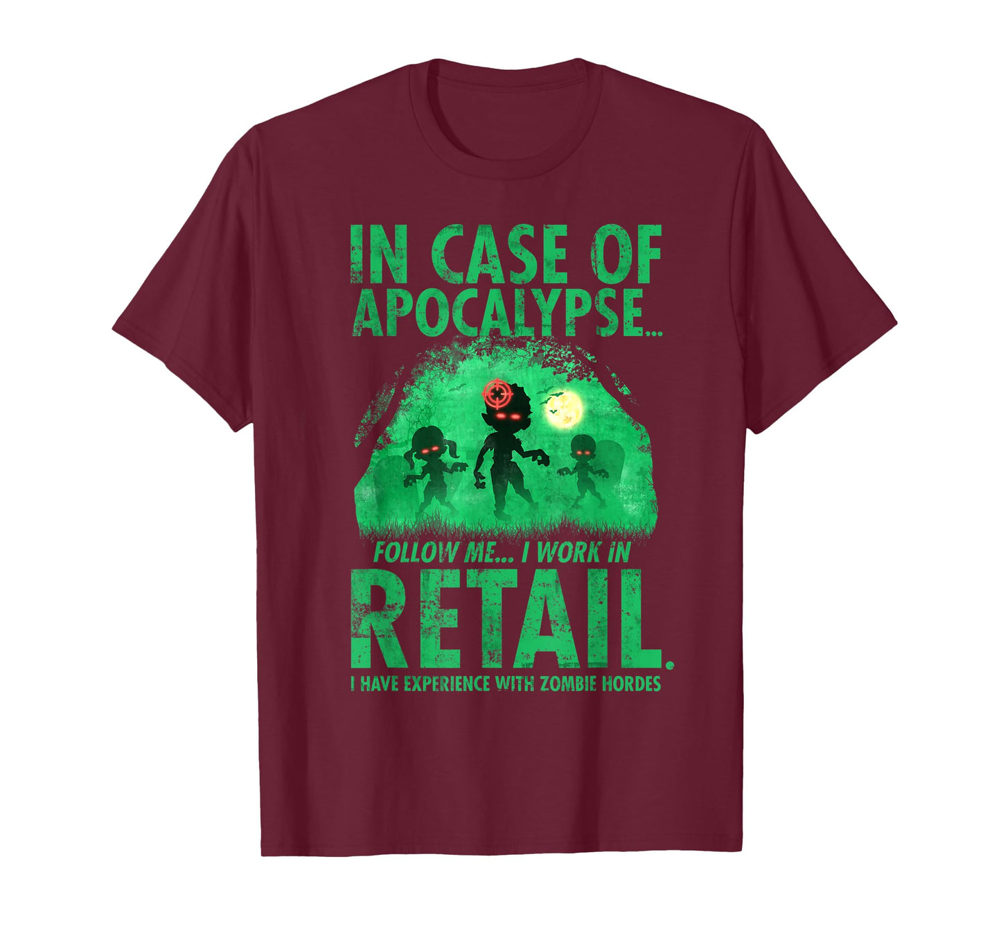 Retail Worker Funny Zombie Halloween T-Shirt