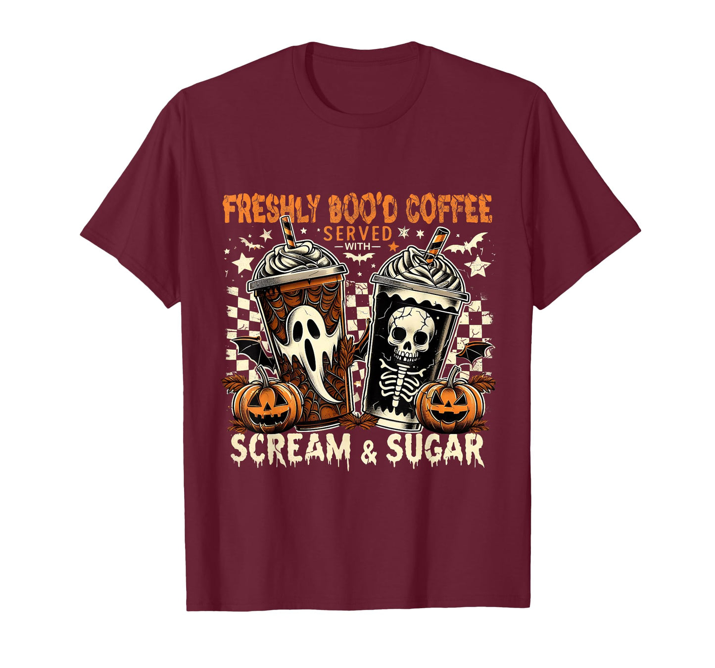 Funny Halloween Ghost Coffee Spooky Drink Coffee Club Art T-Shirt