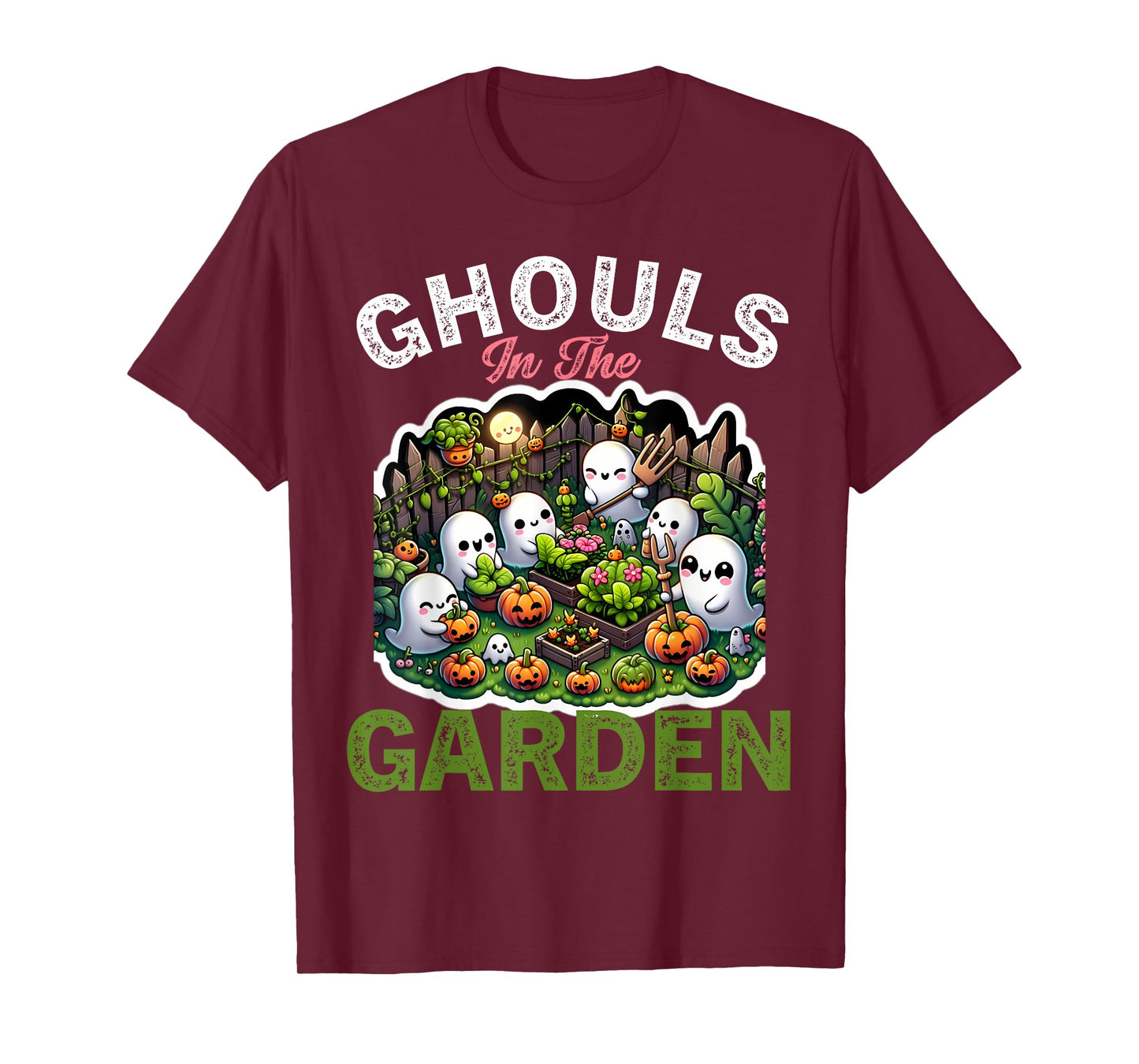 Ghouls in the Garden Spooky Halloween Ghost Gardening T-Shirt