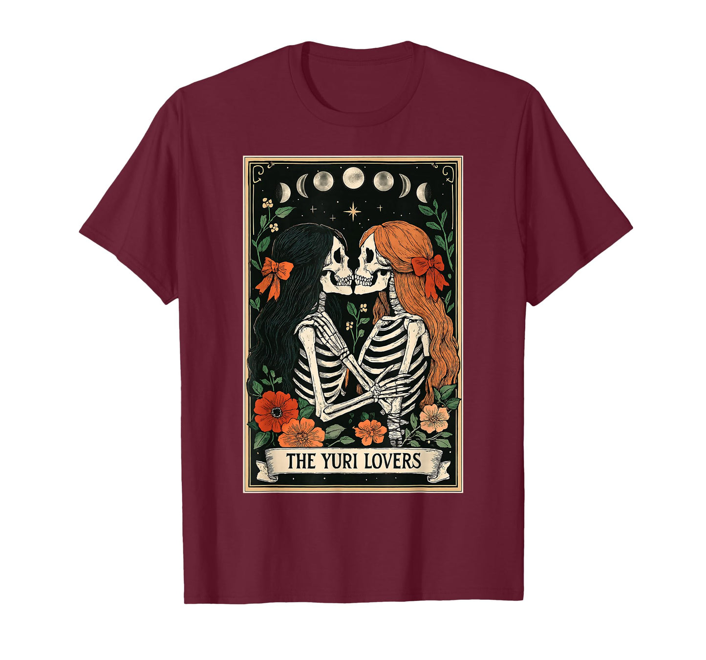 The Yuri Lovers Anime Manga Japanese Tarot Card Skeleton T-Shirt