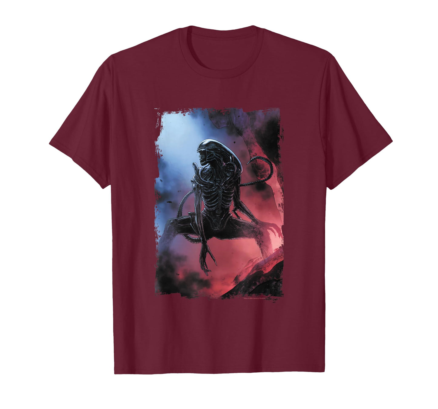 Aliens Iconic Dangerous Xenomorph Roar Big Chest Poster T-Shirt