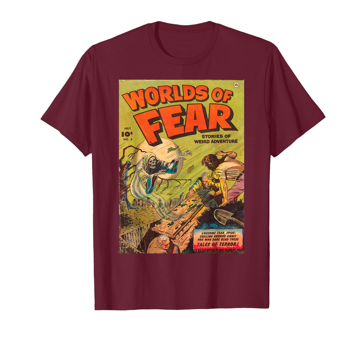 Halloween Horror Ghost Vintage Comic Book Retro haunted T-Shirt