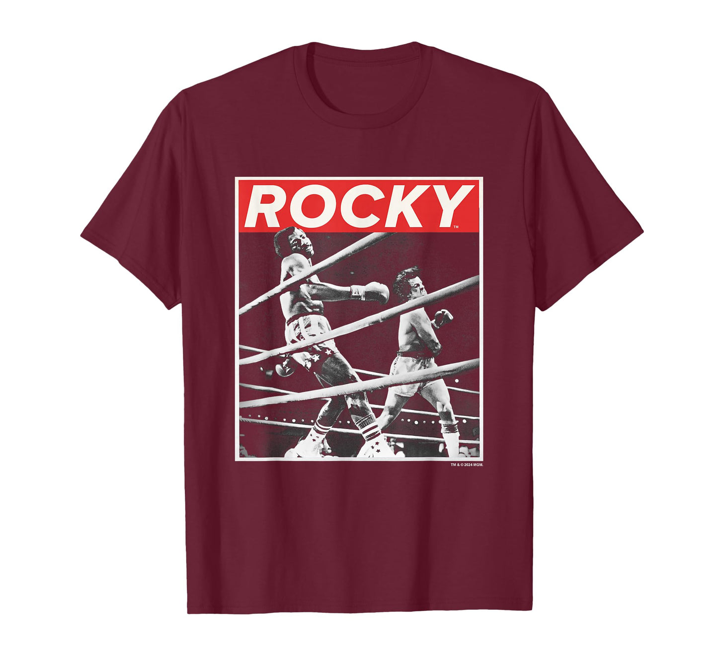 Rocky Savage Punch Apollo Creed Fight Vintage Panel T-Shirt