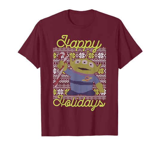 Disney Pixar Toy Story Christmas Alien Vintage Ugly Sweater T-Shirt