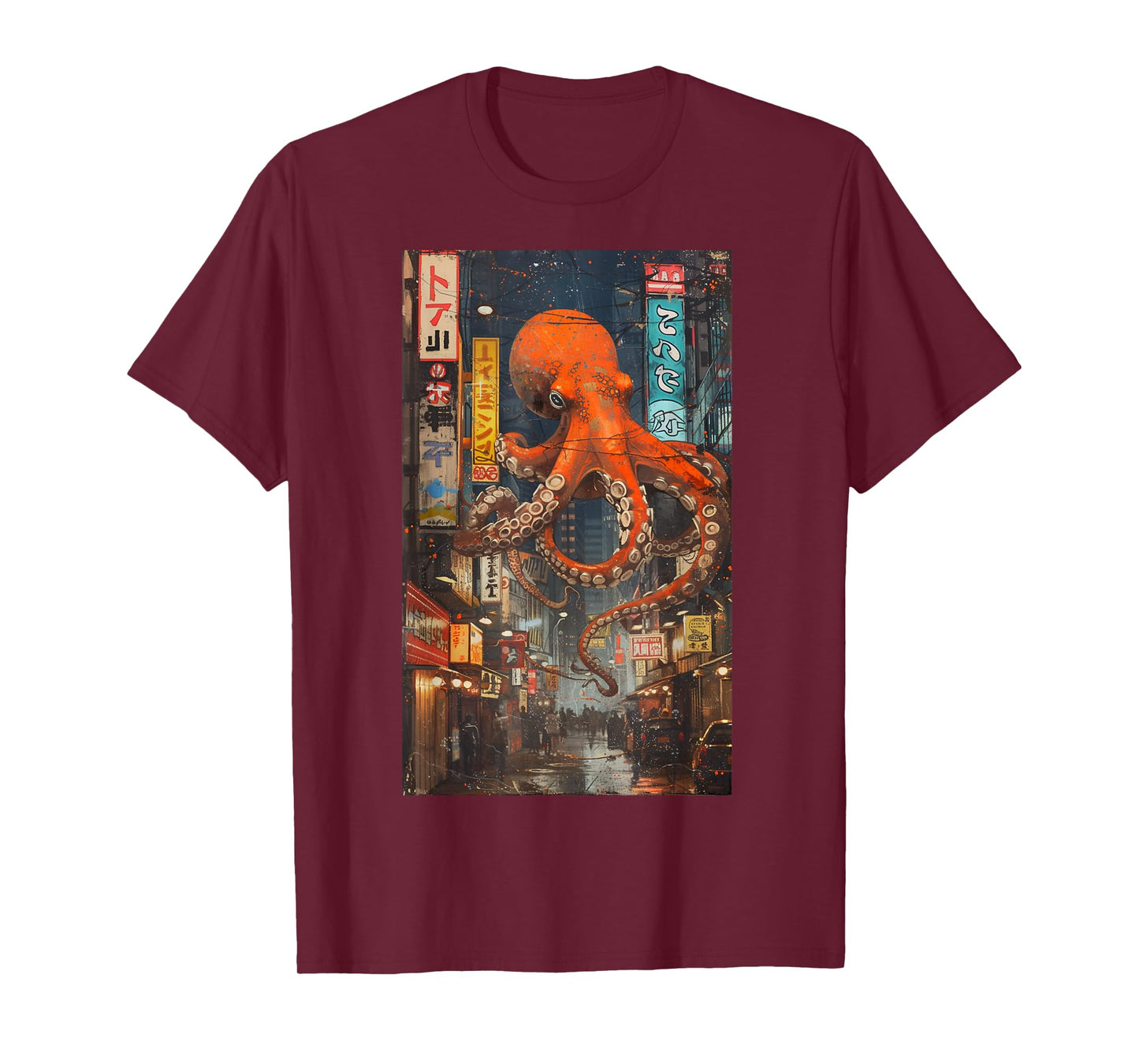 Japanese Kaiju Octopus Tee T-Shirt