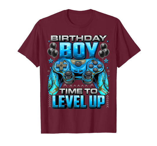 Birthday Boy Time to Level Up Shirt Video Gamer Birthday Boy T-Shirt