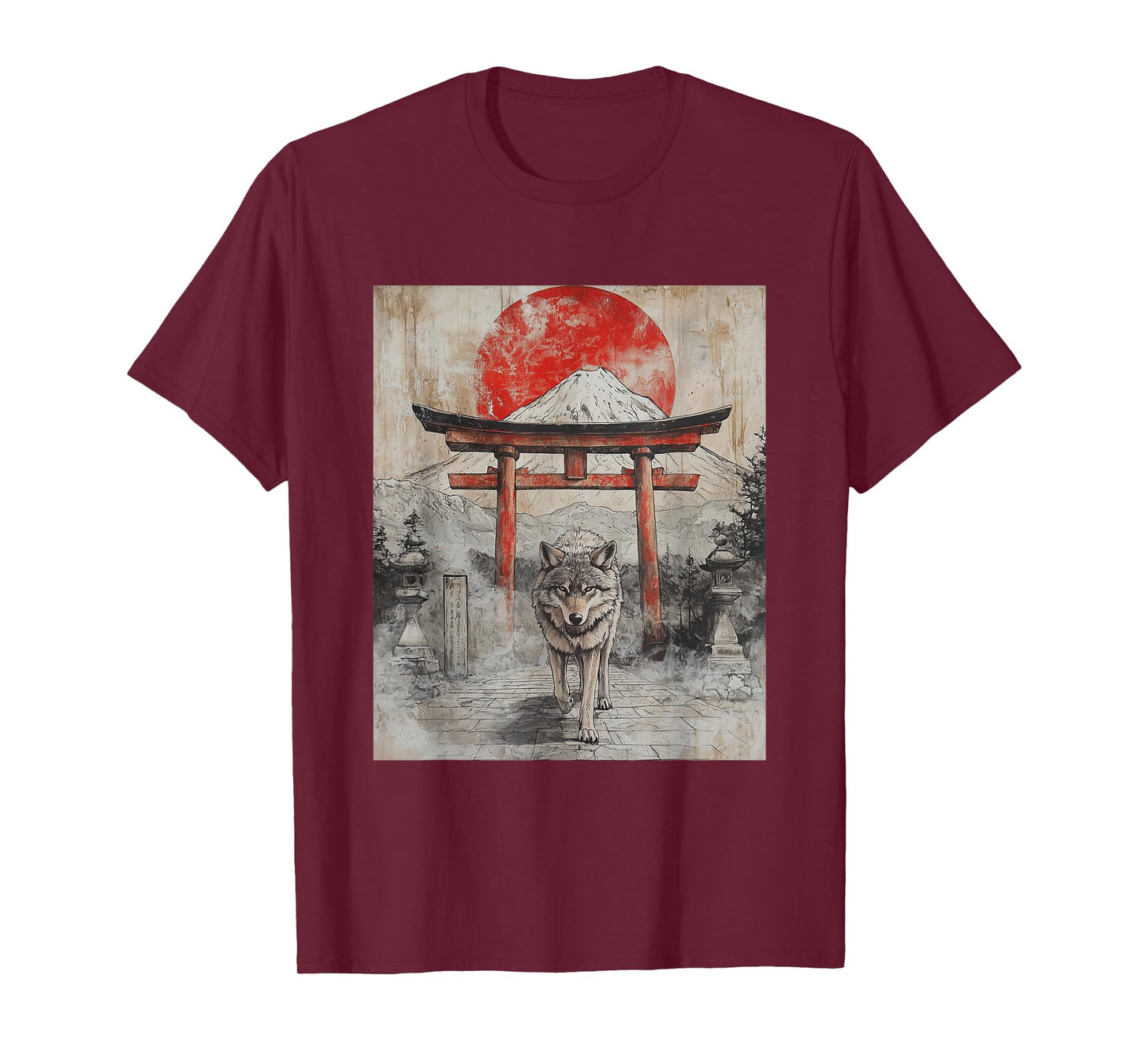 Wolf Wolves Japan Japanese Funny Anime Graphic T-Shirt