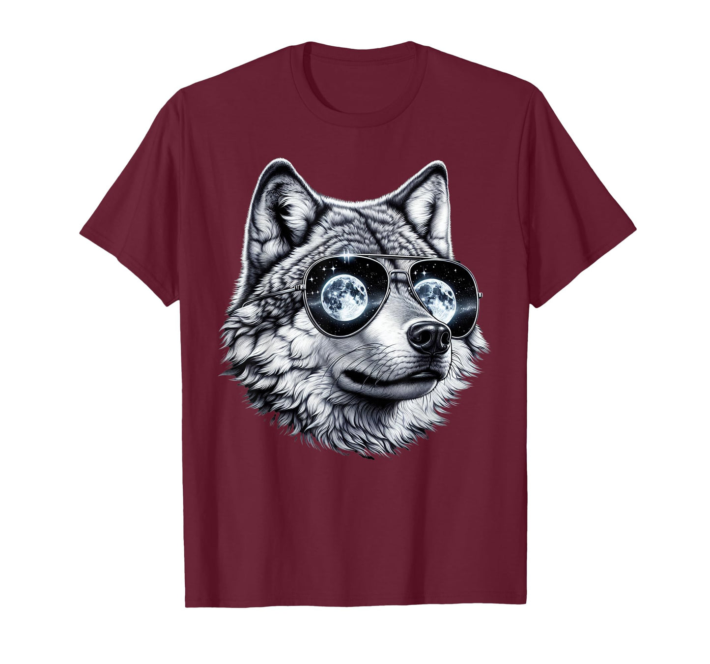 Moon Sunglasses Wolf T-Shirt