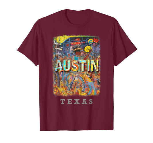 Austin Texas TX Live Music Scene SD706 T-Shirt