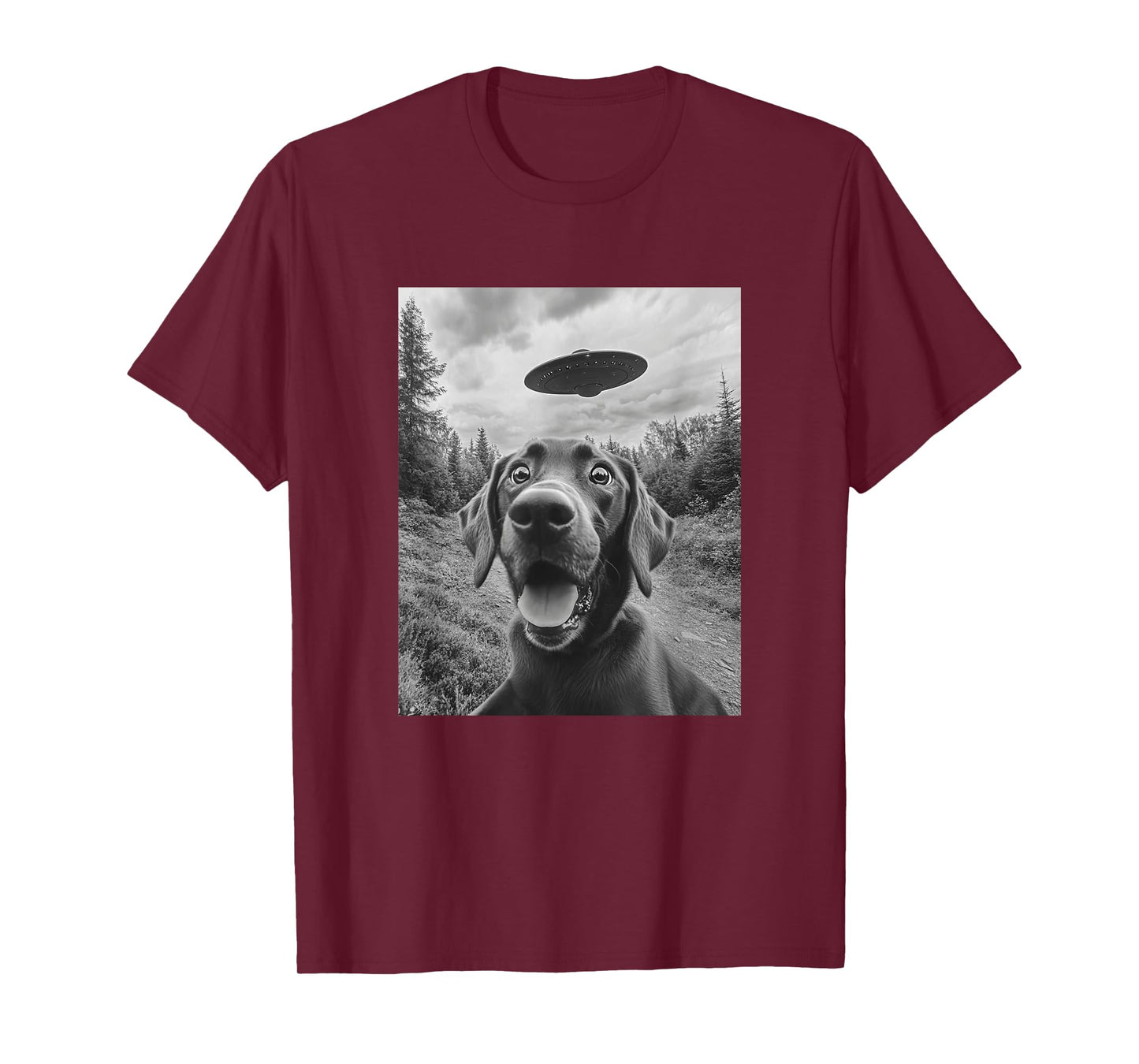 Labrador UFO Meme - Funny Labrador Selfie with UFO T-Shirt