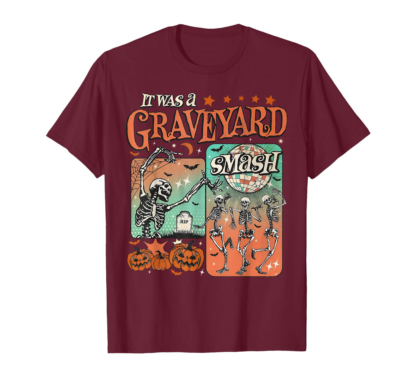 It Was A Graveyard Smash Halloween Skeleton Dancing Spooky T-Shirt