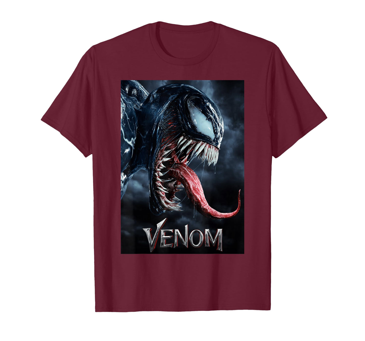 Marvel Venom Tongue Out Poster Graphic T-Shirt T-Shirt Small