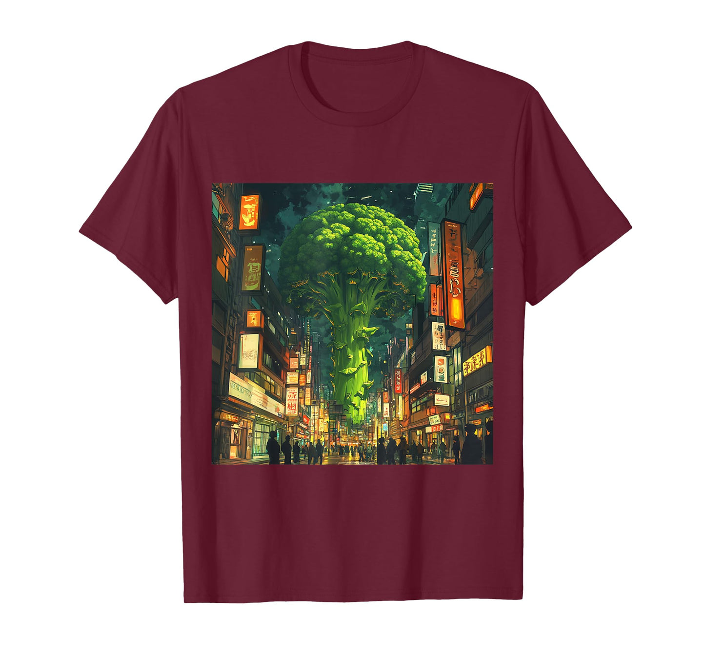 Mob Psycho100 Anime Fan Art Broccoli Tree City T-Shirt T-Shirt