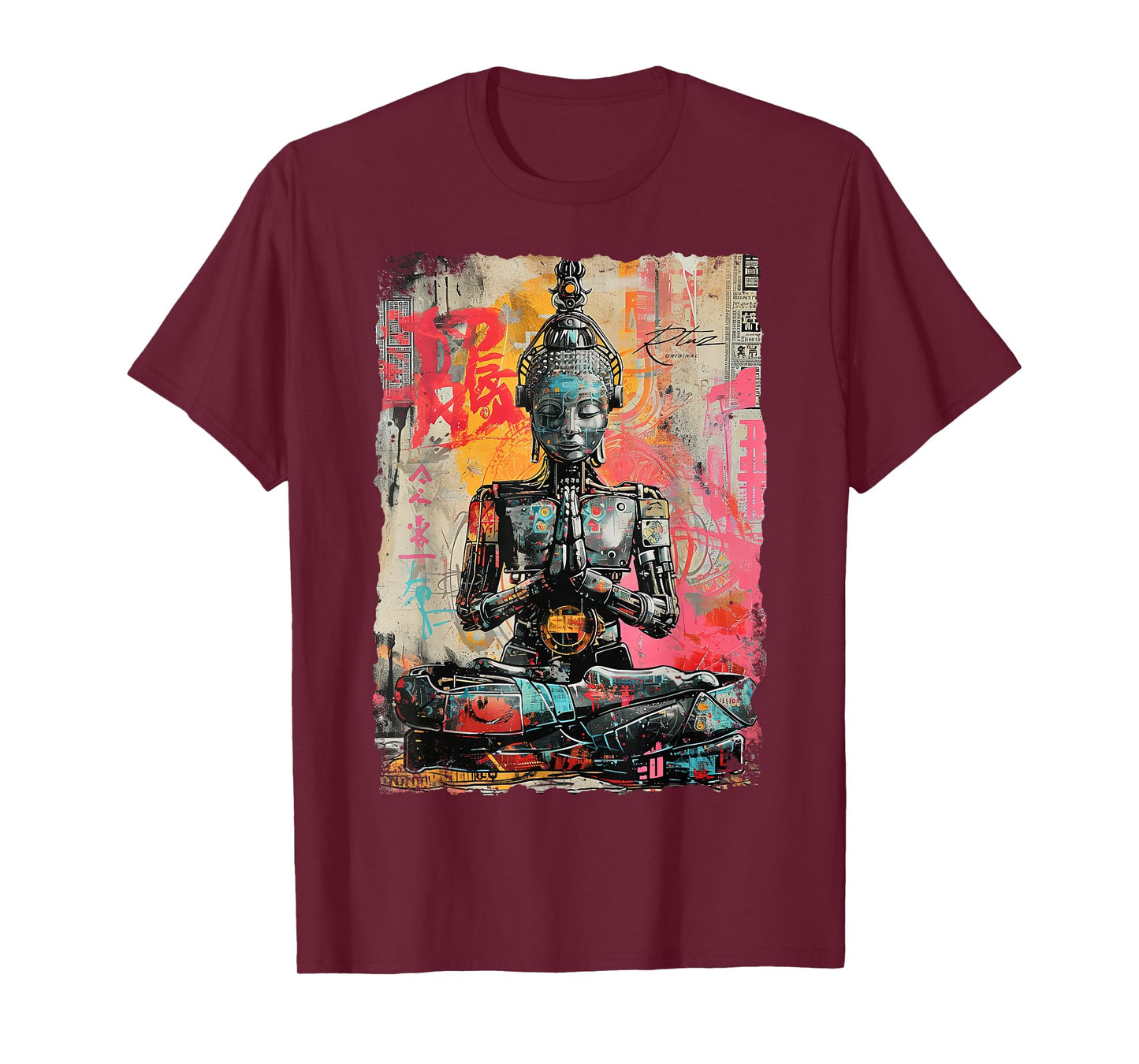 Hip Hop Y2K Vintage Hipster Edgy Urban Streetwear Robot T-Shirt
