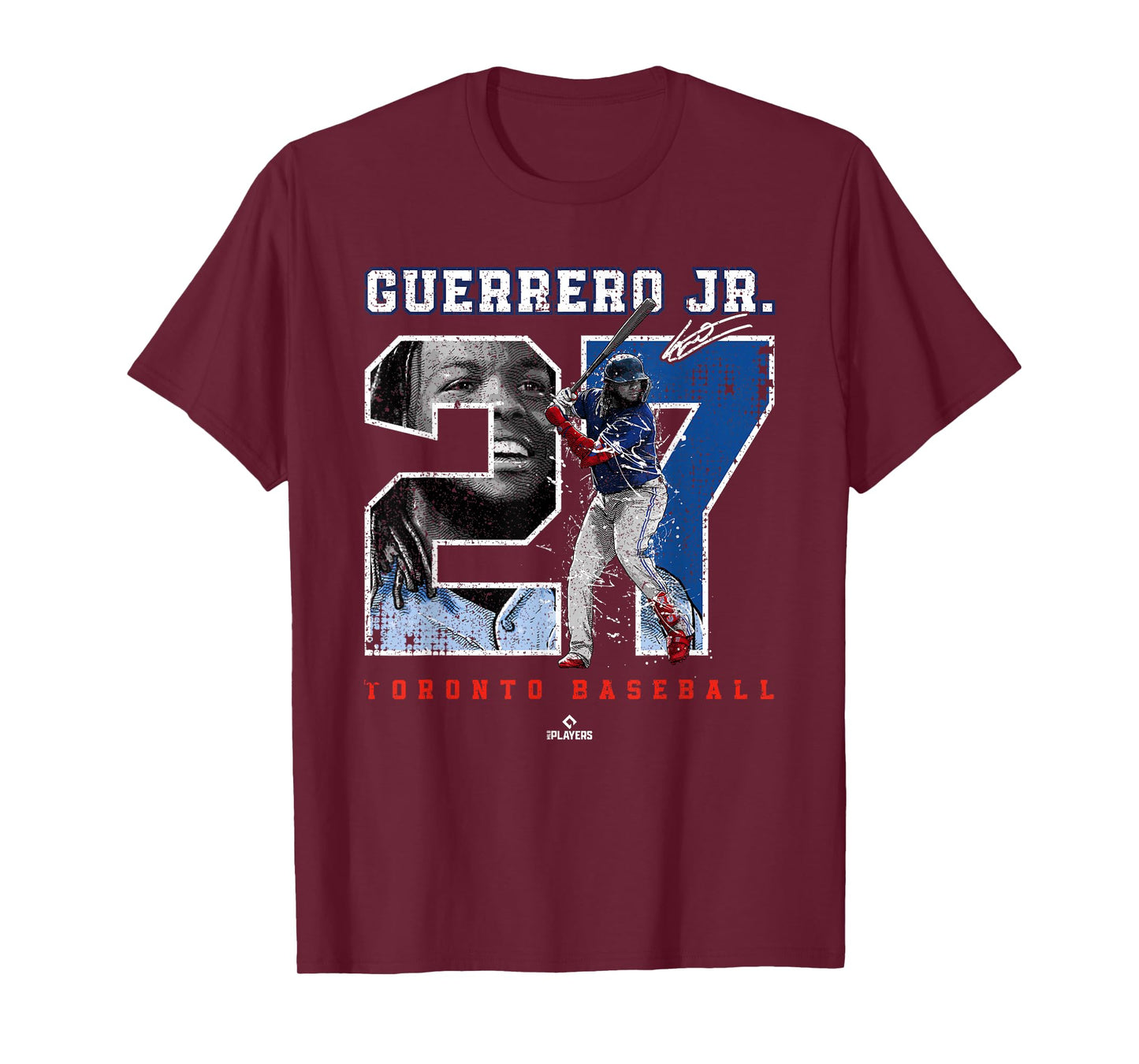 Number and Portrait Vladimir Guerrero Jr Toronto MLBPA T-Shirt