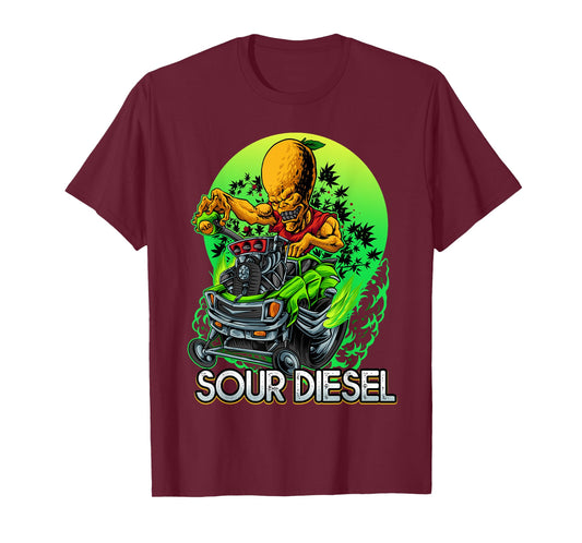 Sour Cannabis Diesel Marijuana Strain 420 Hot Alien Rod T-Shirt