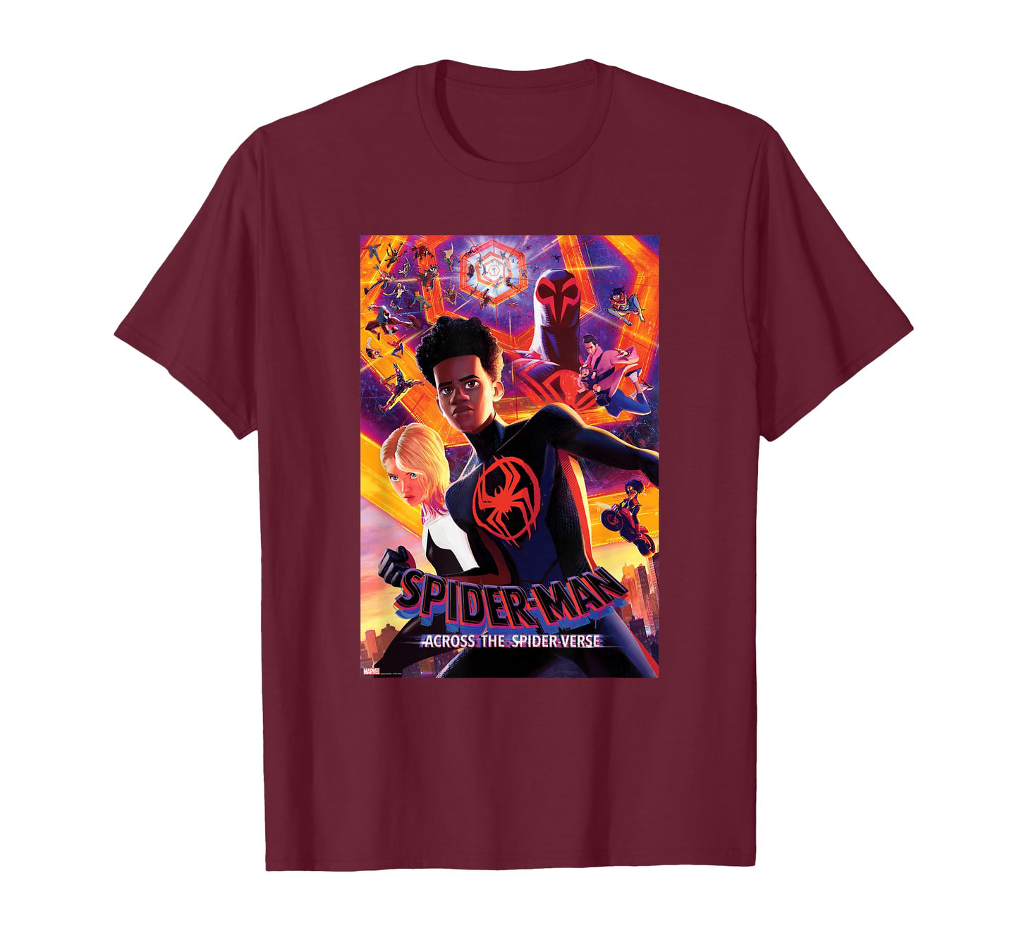 Marvel Spider-Man: Across The Spider-Verse Infinite Spiders T-Shirt