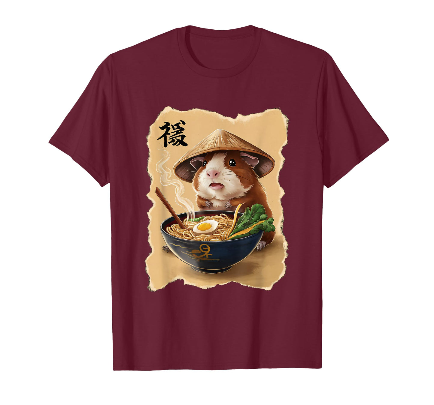 Guinea Pig Men Woman Kawaii Eating Ramen Japanese Guinea Pig T-Shirt