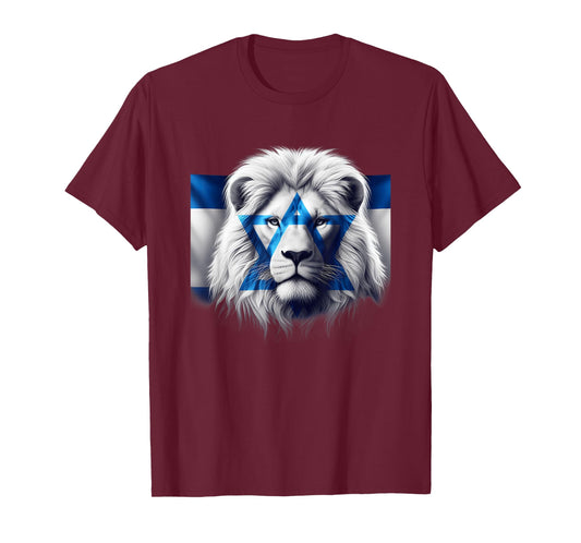 Lion of Judah Jewish Pride Israel Flag Strength Unity T-Shirt