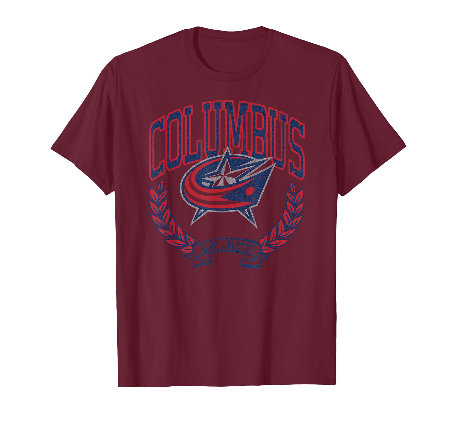 Columbus Blue Jackets Vintage Victory White Licensed T-Shirt