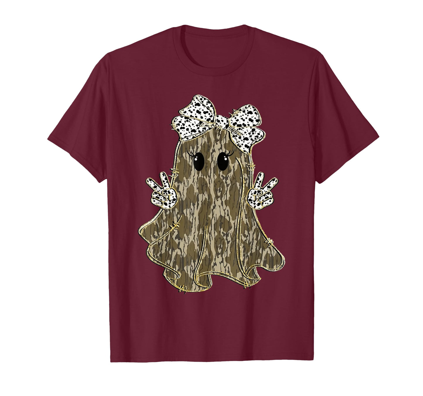 Funny Halloween Camouflage Camo Ghost Hello Hunting Season T-Shirt