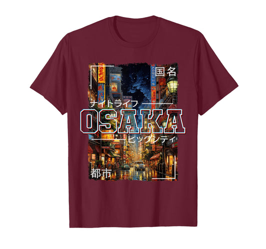 Osaka City Retro Japan Aesthetics Streets of Osaka T-Shirt