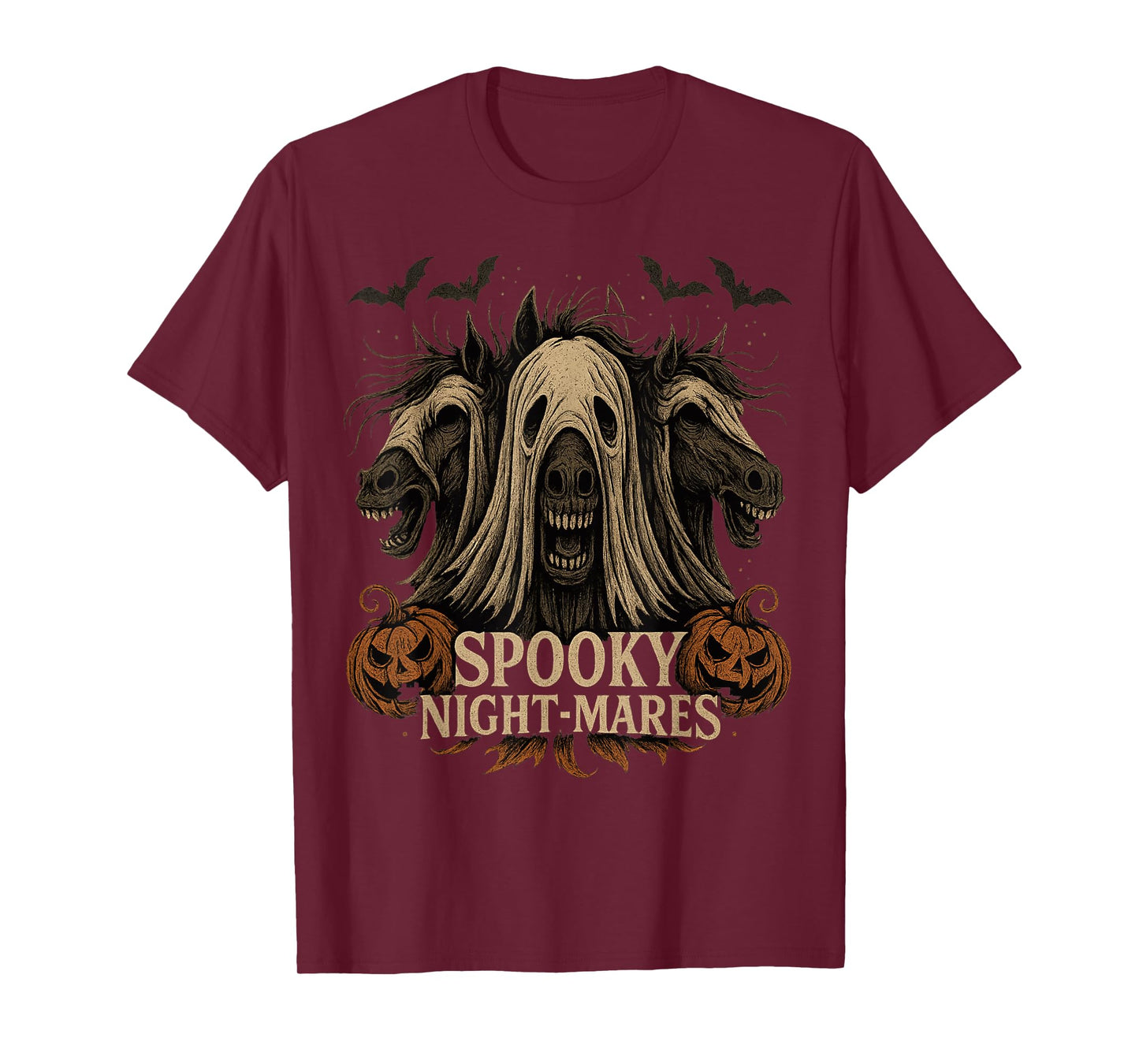 Spooky Night-Mares Halloween Spooky Season Funny Horses T-Shirt