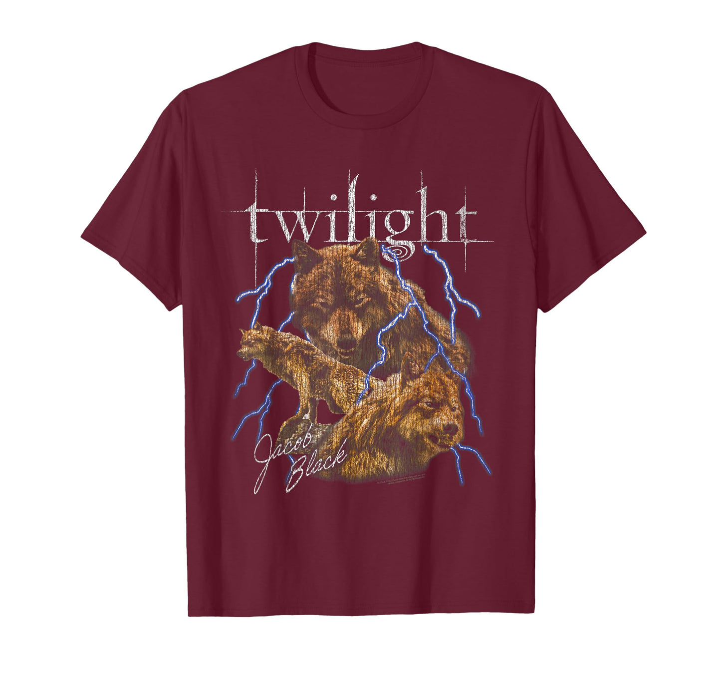 Twilight Saga Jacob Black Three Wolf Moon Werewolf Movie T-Shirt