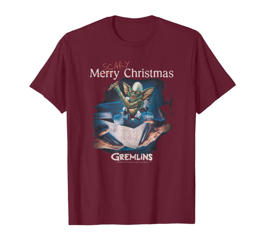 Gremlins Scary Christmas Poster Retro Holiday Movie T-Shirt