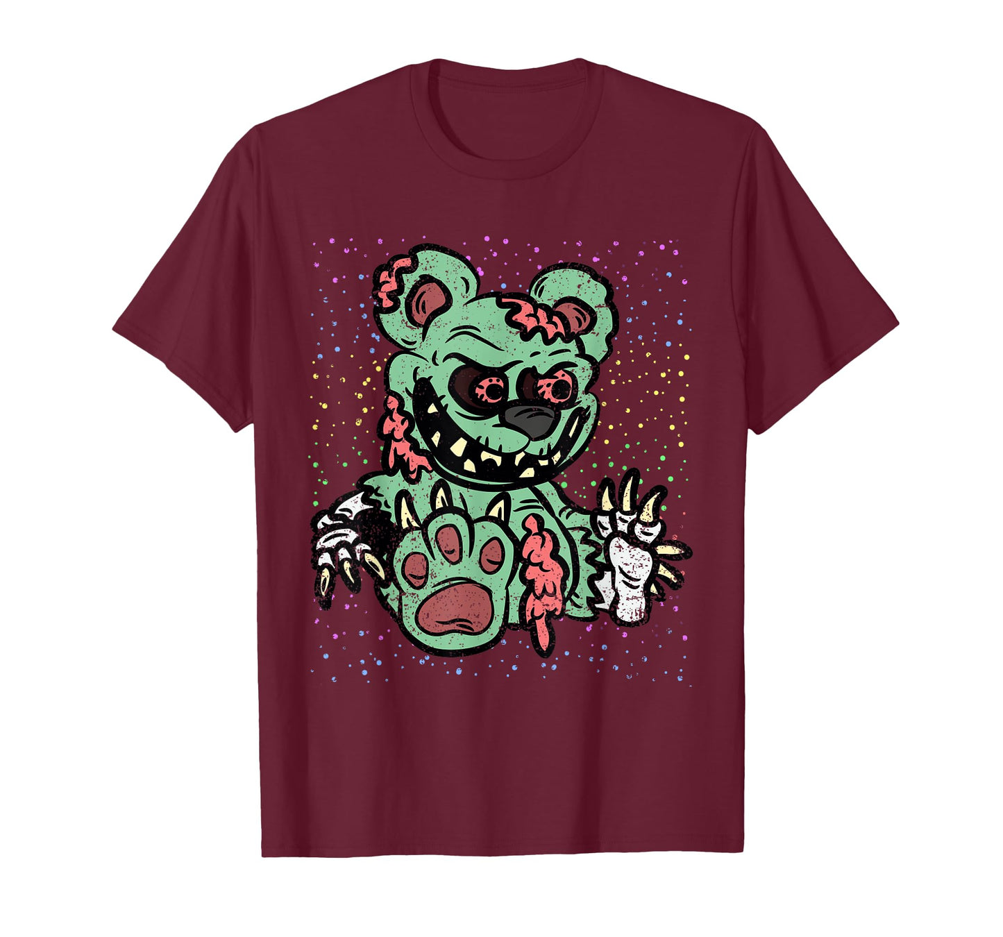 Zombie Teddy Bear Halloween Costume Scary Spooky Monster T-Shirt