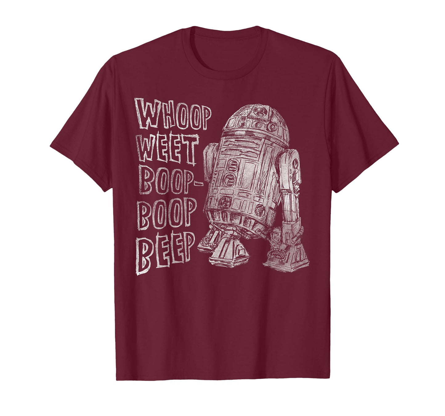 Star Wars Classic R2-D2 Droid Outline Words of Wisdom T-Shirt