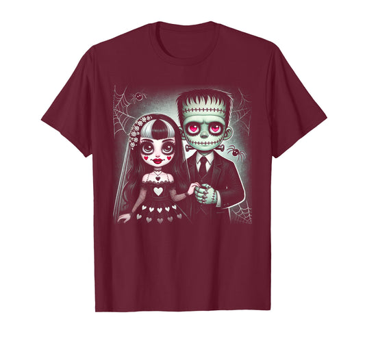 halloween lovers frankenstein skeleton for men women family T-Shirt