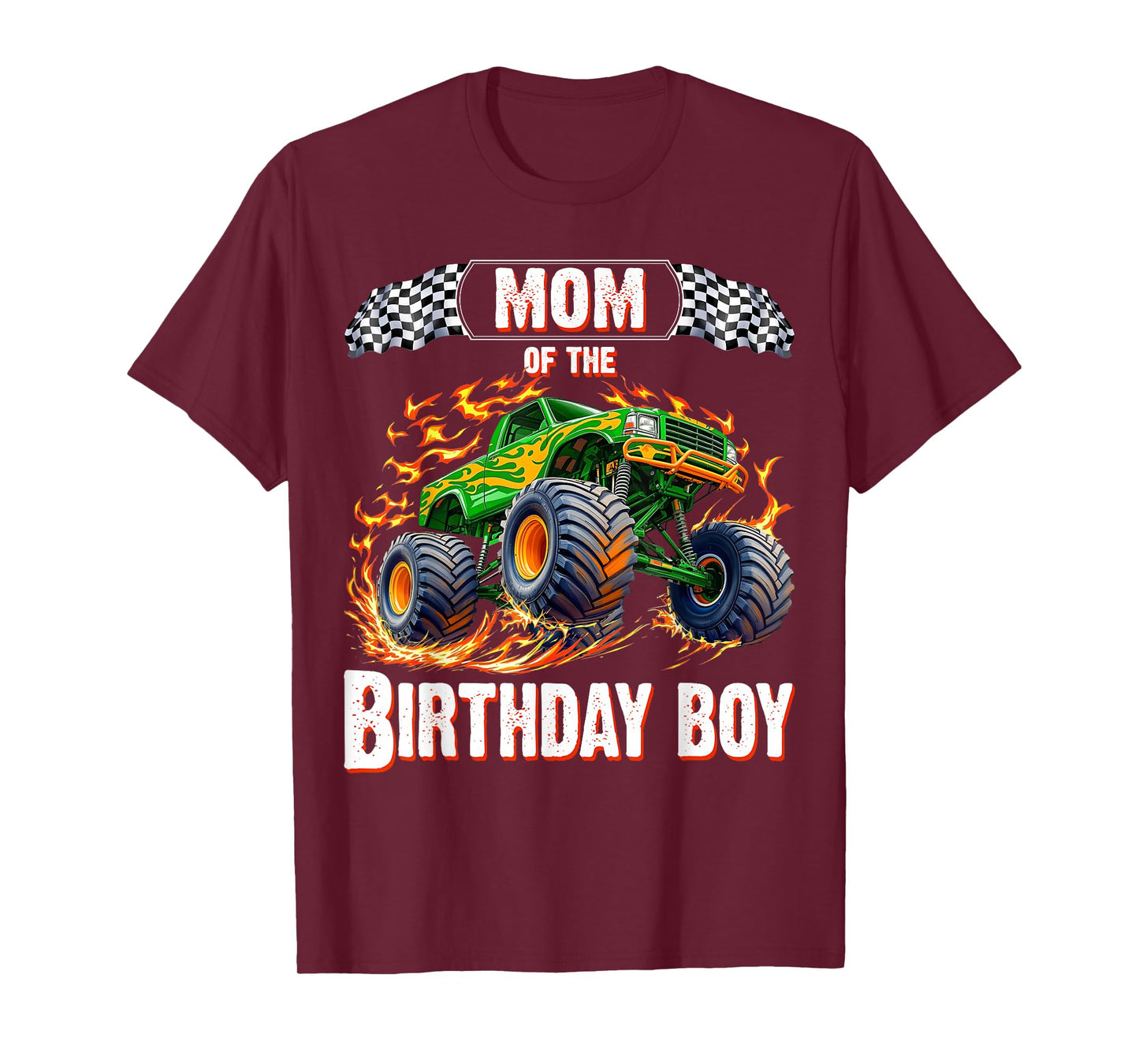 Mom of the Birthday Boy Monster Truck Birthday T-Shirt
