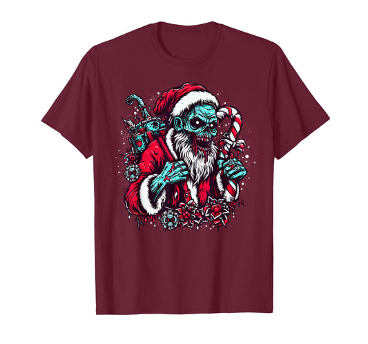 Zombie Santa Claus Christmas Zombies Xmas Horror Lover T-Shirt