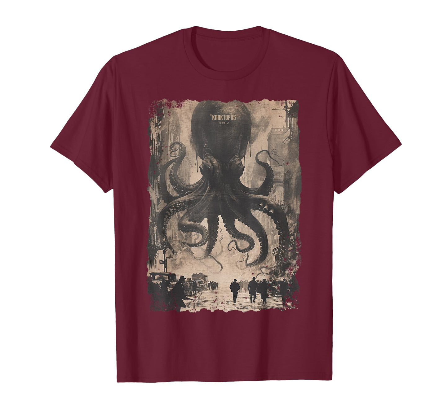 Y2K Streetwear Vintage Fashion Octopus Horror Monster Kraken T-Shirt