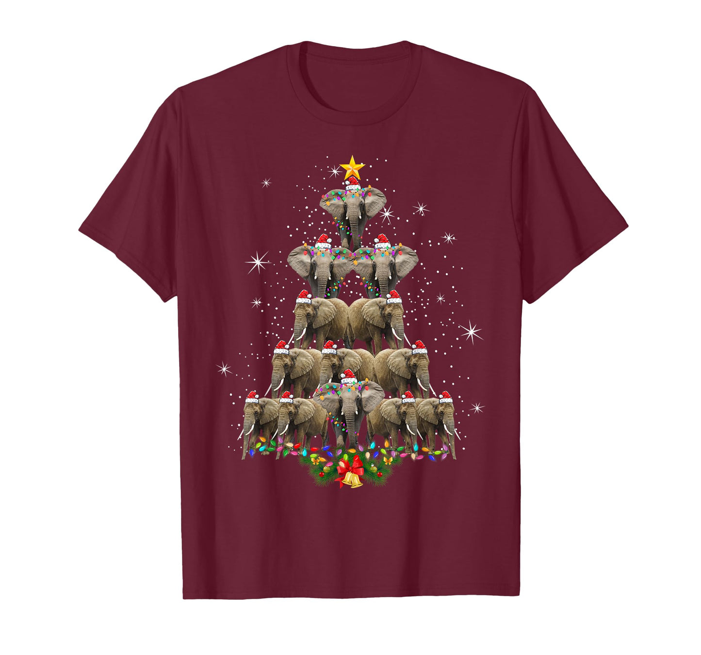 Elephant Christmas Men Women Elephant Lover T-Shirt