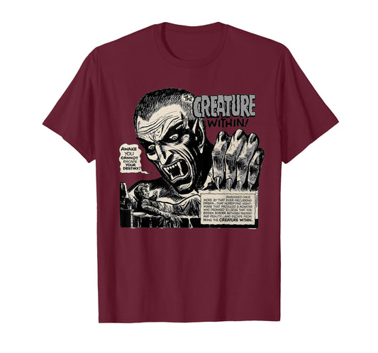 Retro Horror Movie Monster Vampire Vintage Halloween Dracula T-Shirt
