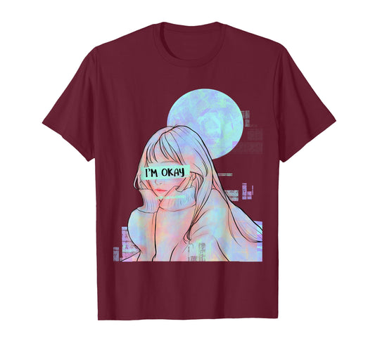 Sad Girl Japanese Anime Girl T-Shirt