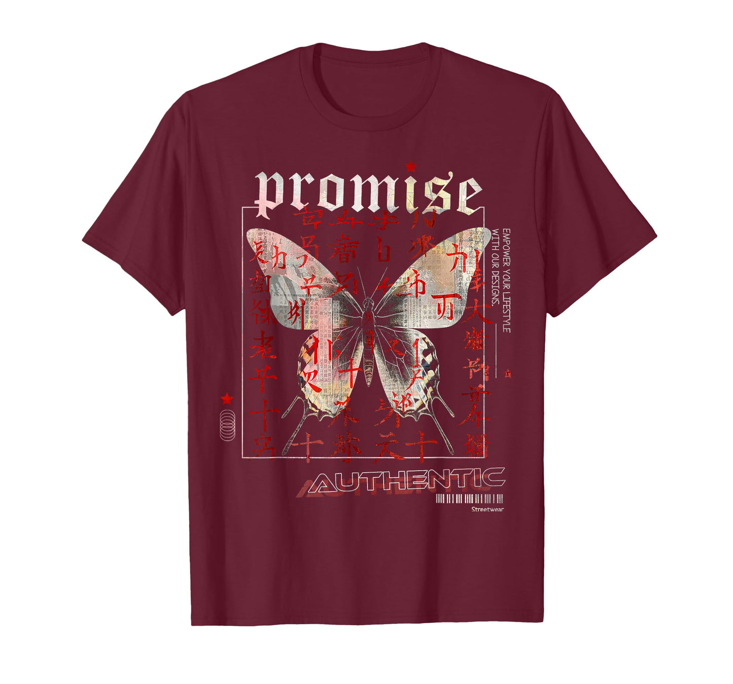 Butterfly | Frontprint | Anime Animal Art Graphic Anime T-Shirt