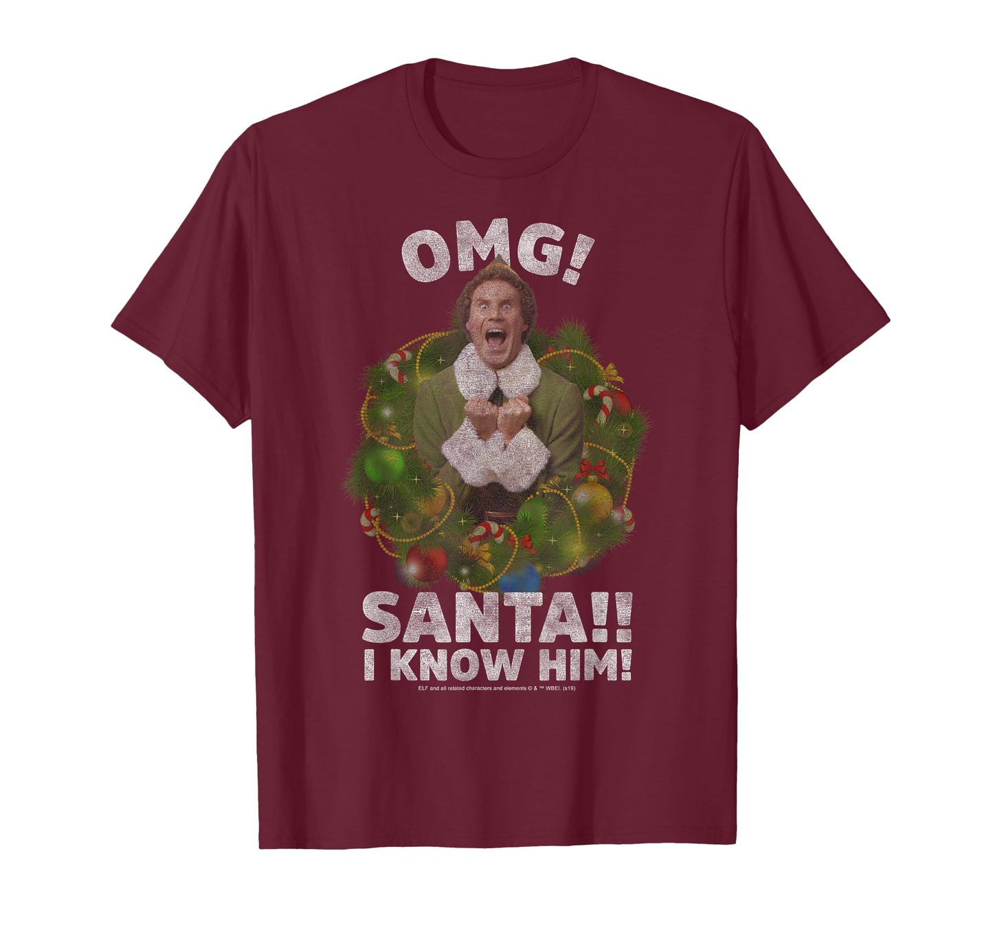 Elf Buddy OMG Santa I Know Him Vintage Joyful Poster T-Shirt