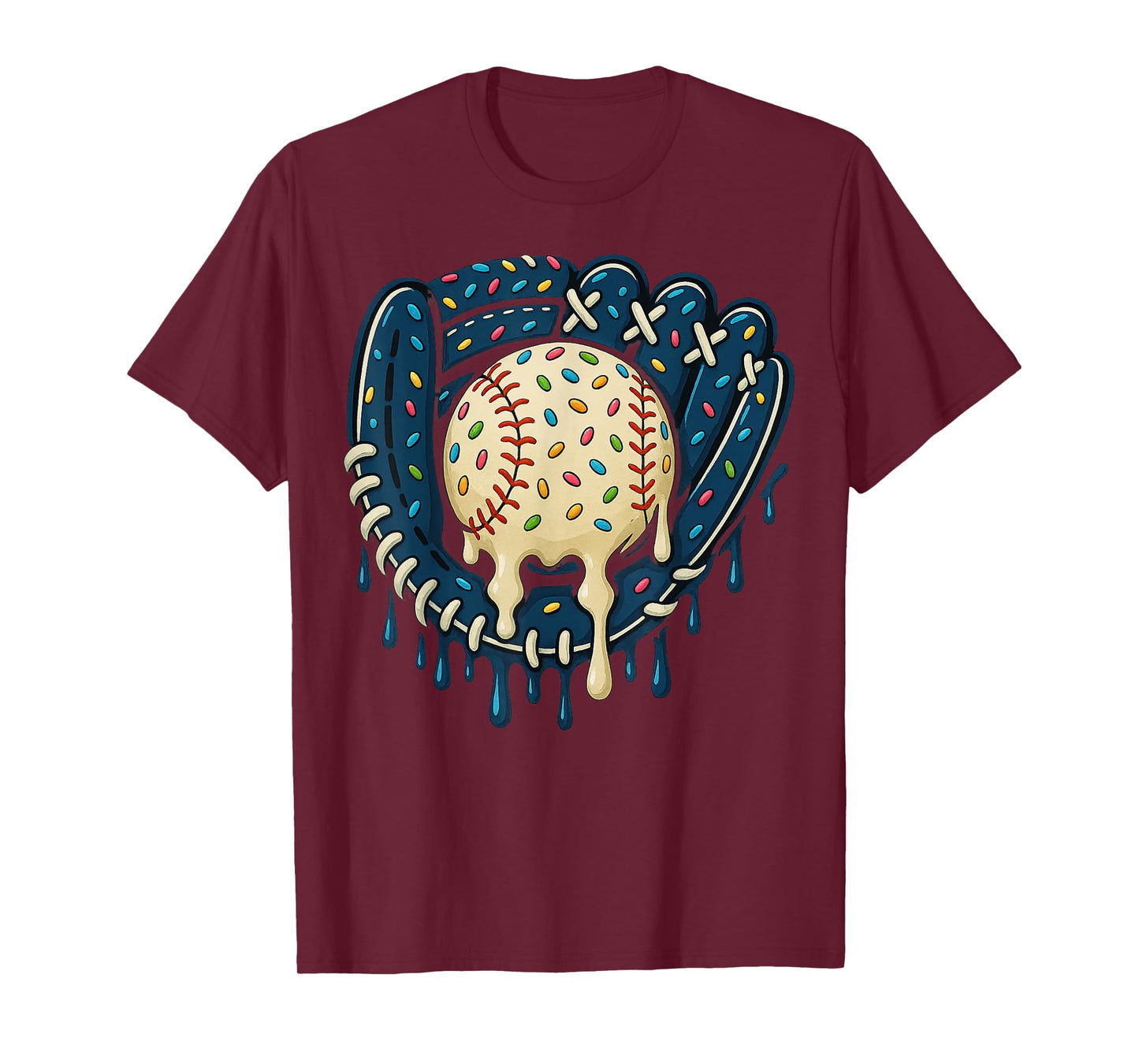 Baseball Drip Team for Boys Ice Cream Cool T-Shirt