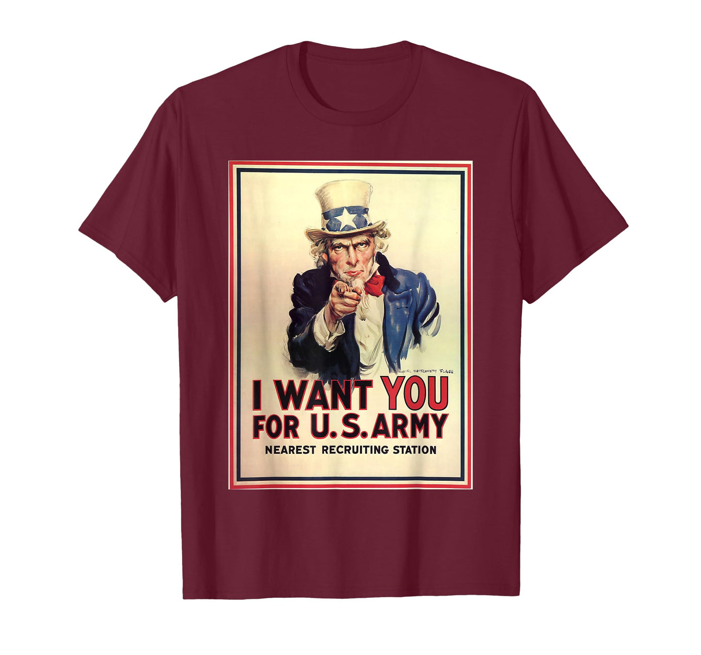 Uncle Sam I Want You For US Army Vintage Poster T-shirt T-Shirt