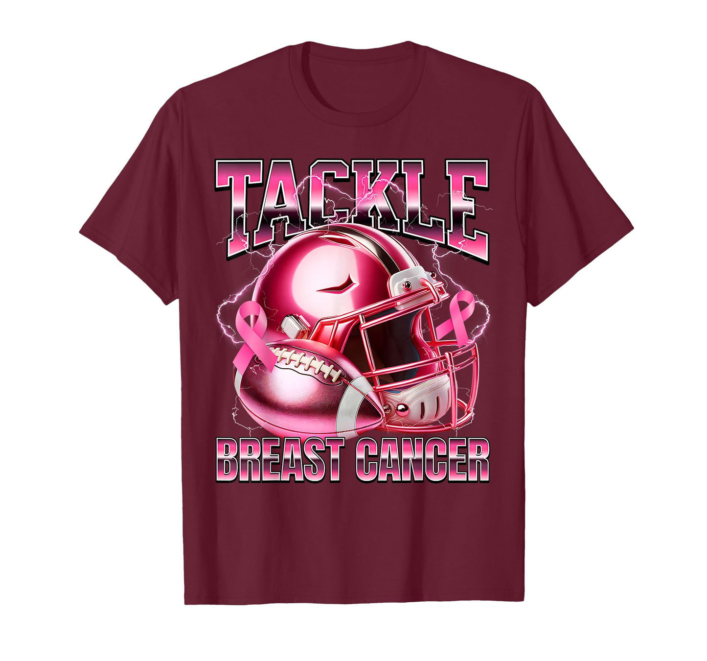 Tackle Breast Cancer Awareness American Football Men Women T-Shirt