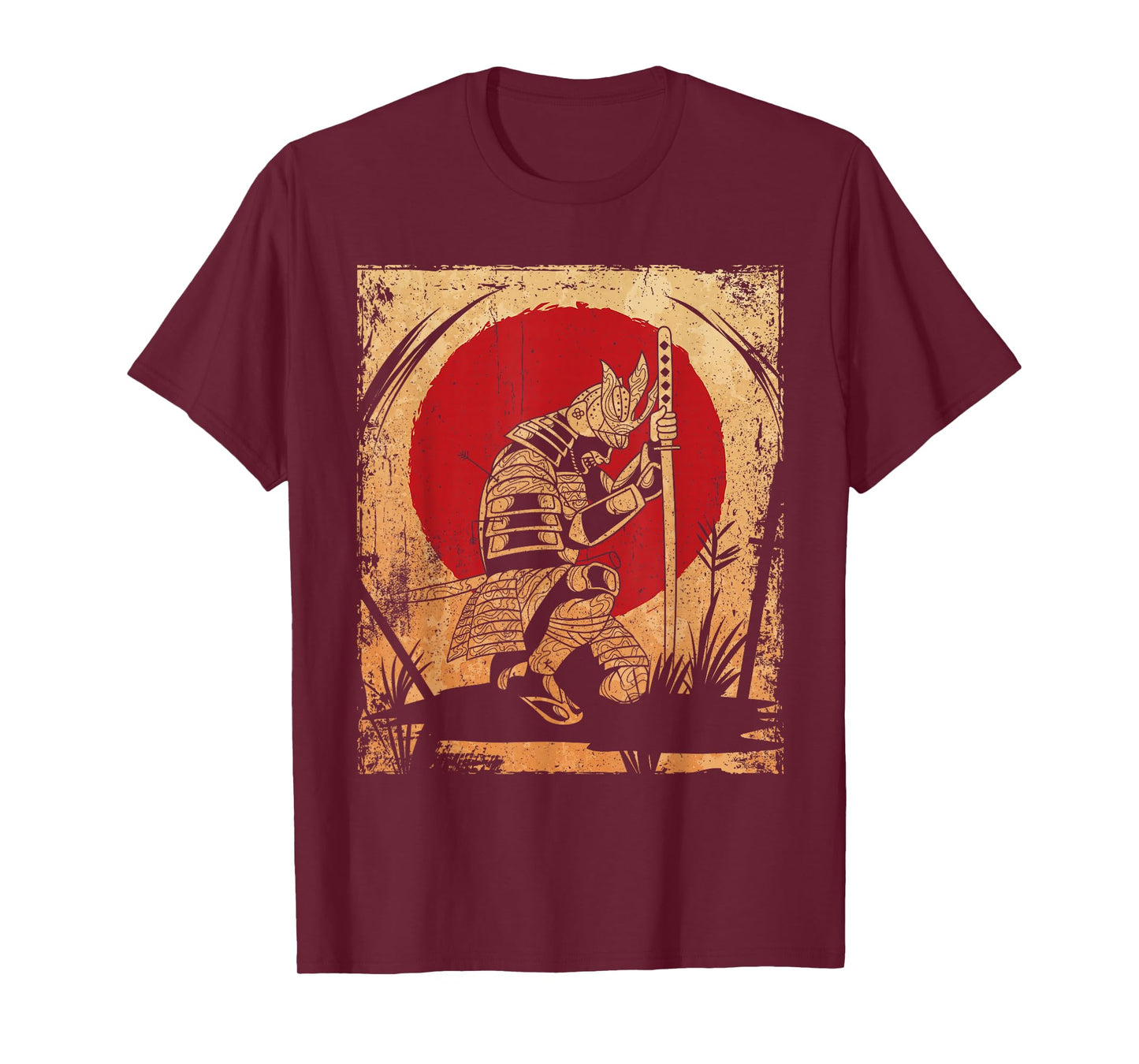 Samurai Japanese Art Vintage Fighter Retro T-Shirt